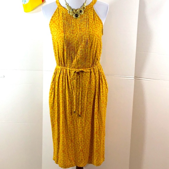 Joan Vass Dresses & Skirts - Joan Vass sunrise gold drawstring sundress S NWT
